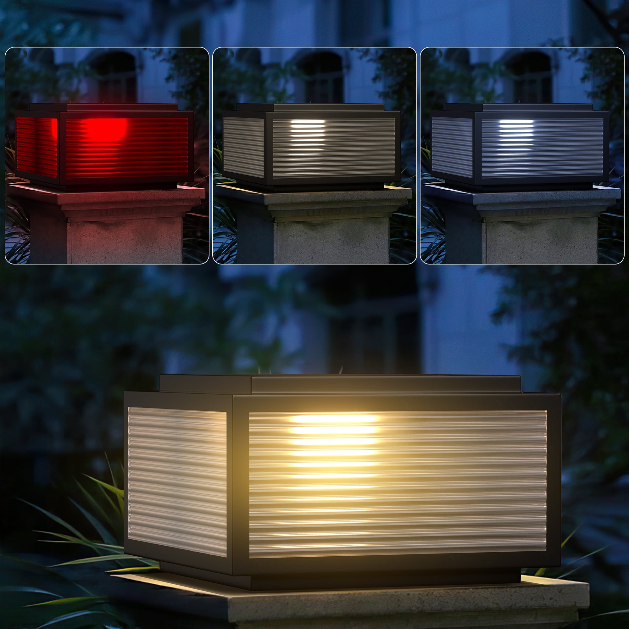 Outdoor Solar Powered Post Cap Lights-2
