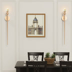 2-Pack Golden Candle Holder Torch Wall Light, Electronic Candle Wall Scone-3