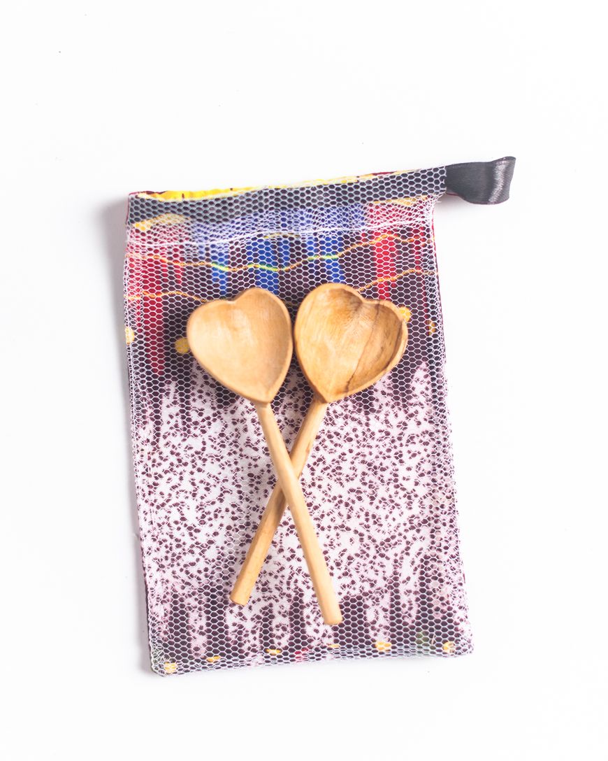 Hearts of Olive – Handcrafted Teaspoon Duo