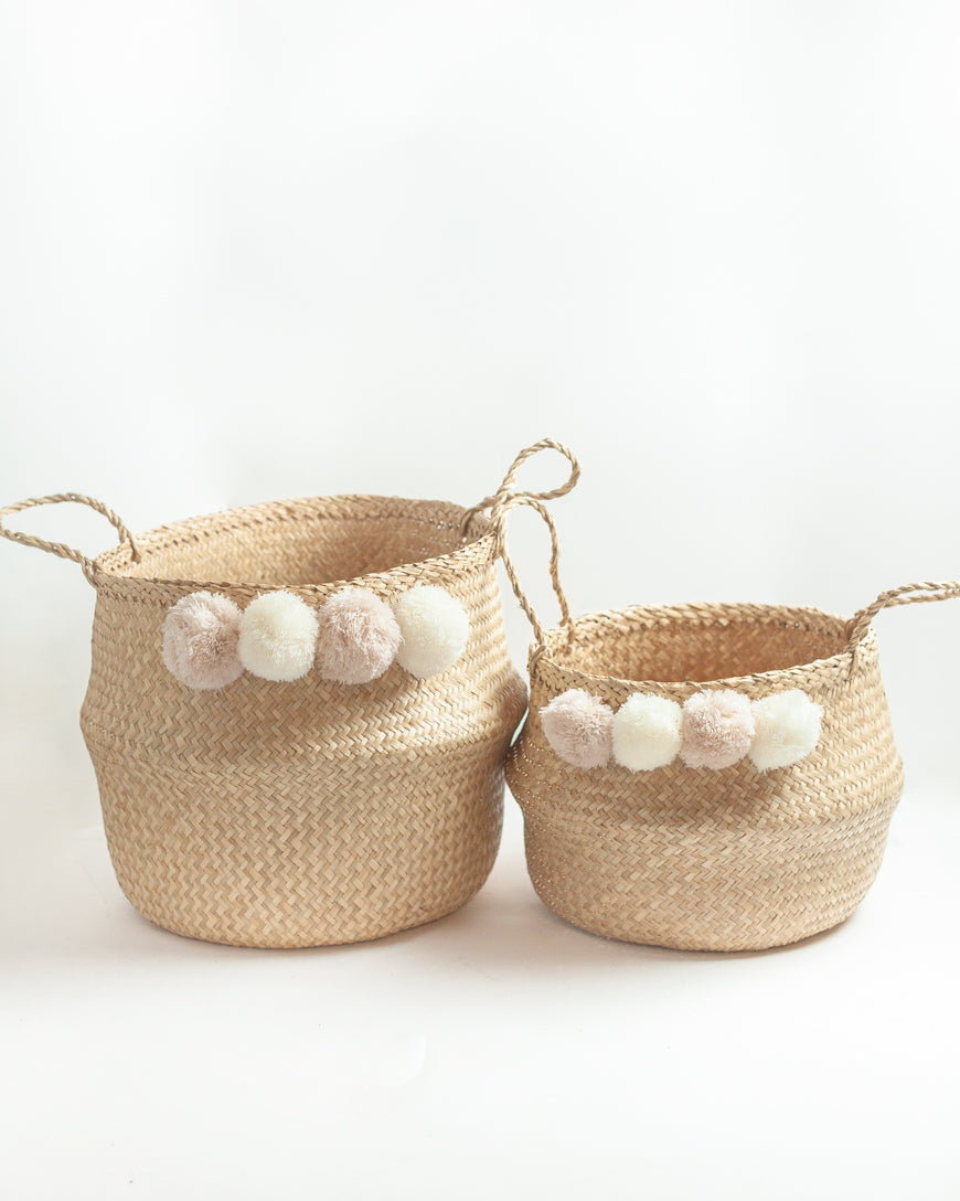 Hand-Woven Sweet Pea Belly Baskets