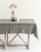 Hand-Woven Stone Washed Linen Tablecloth