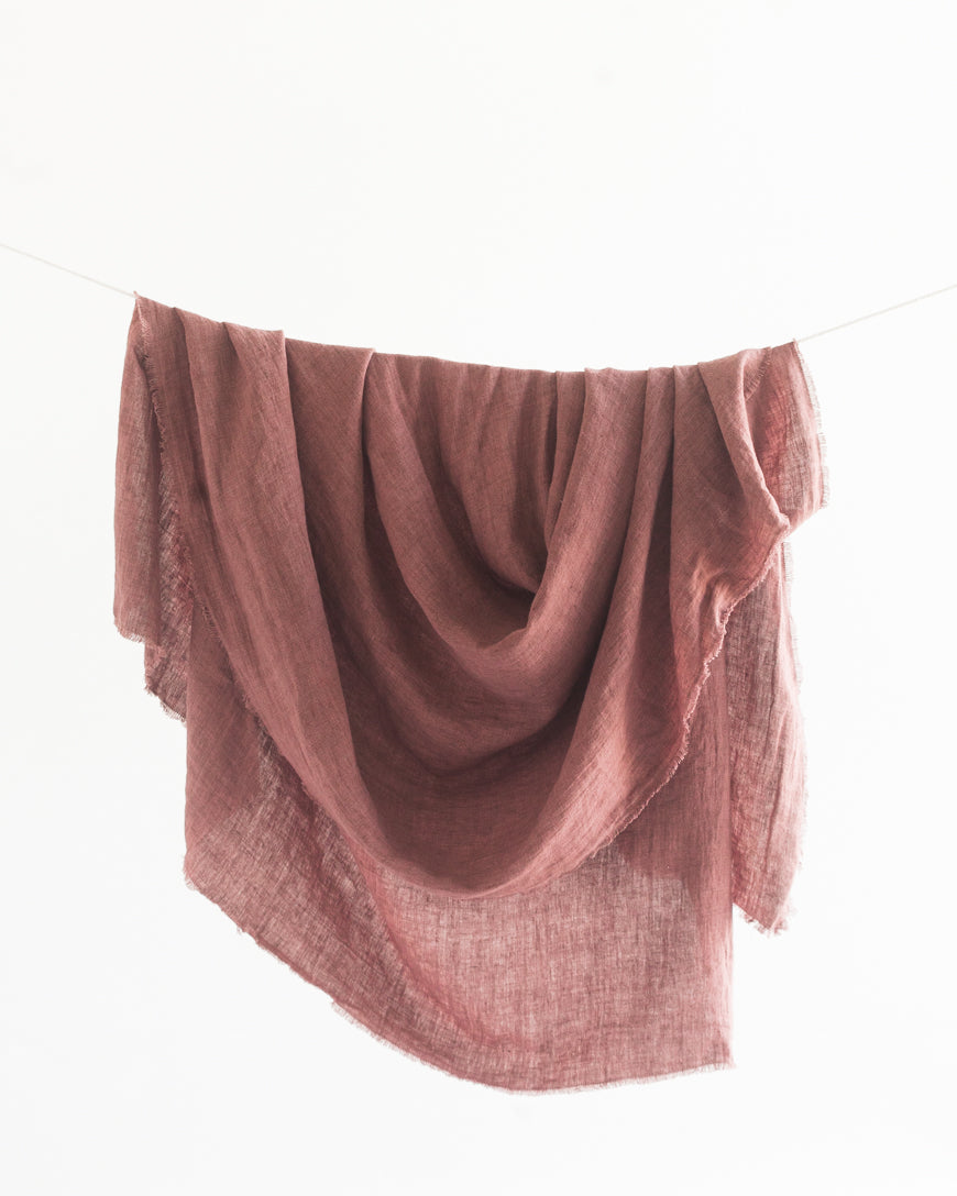Handmade Stone Washed Signature Linen Throw Blanket