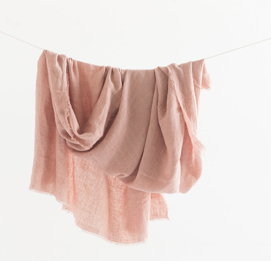 Handmade Stone Washed Signature Linen Throw Blanket
