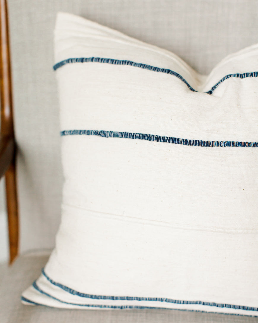 Handmade 18" Ribbons Throw Pillow