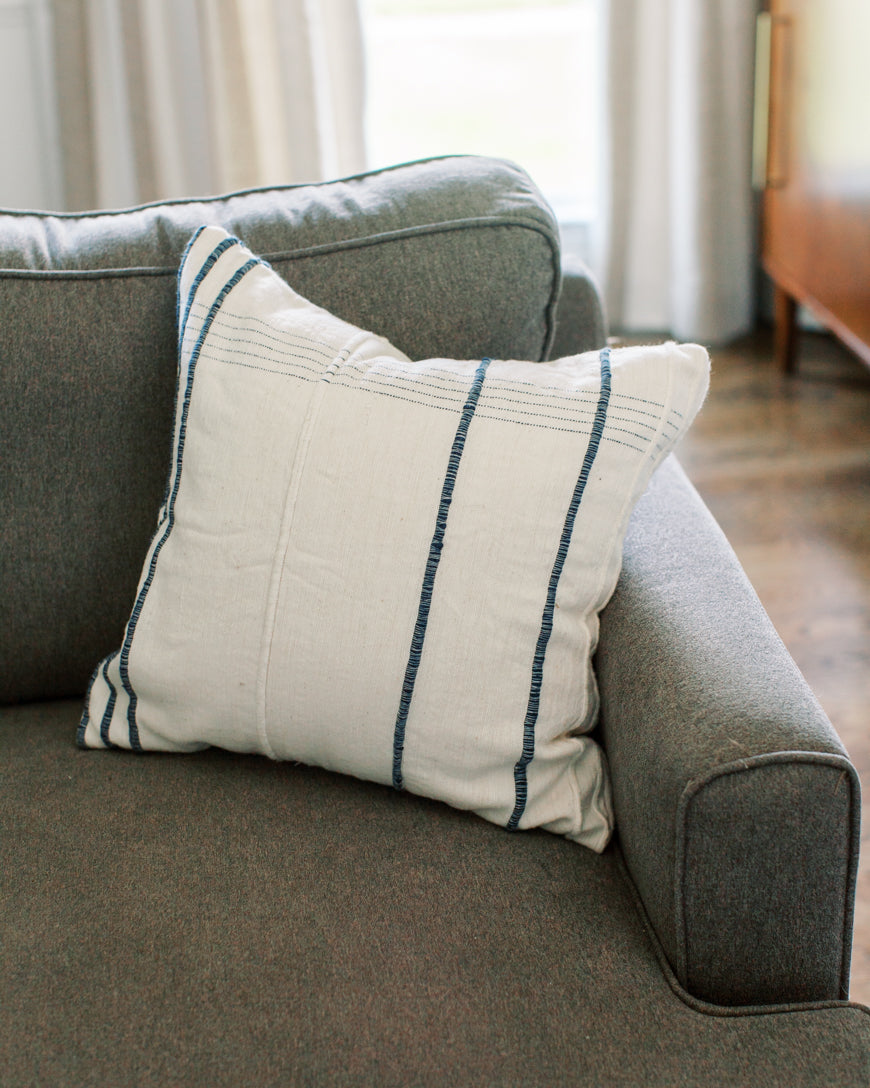 Handmade 18" Ribbons Throw Pillow