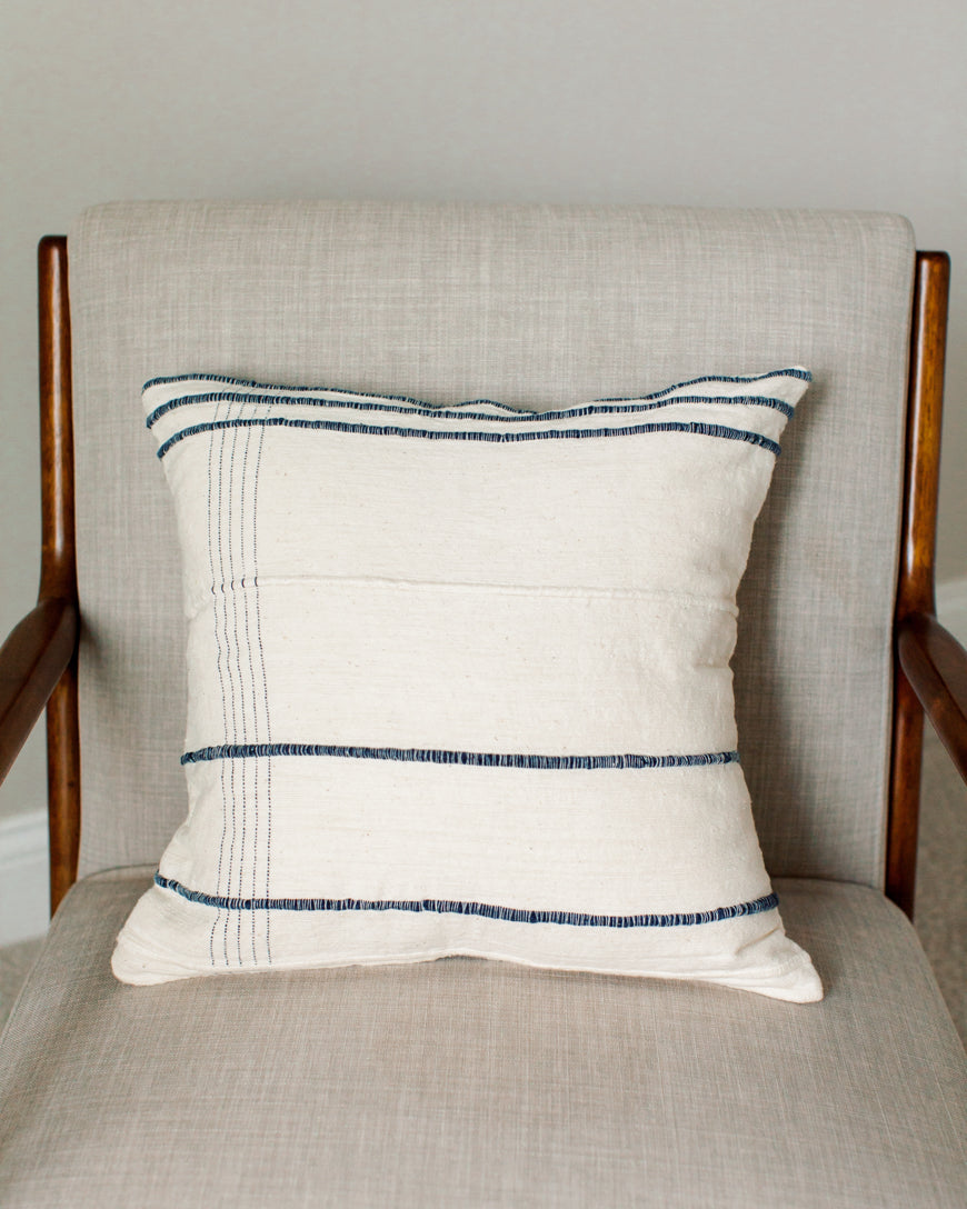 Handmade 18" Ribbons Throw Pillow