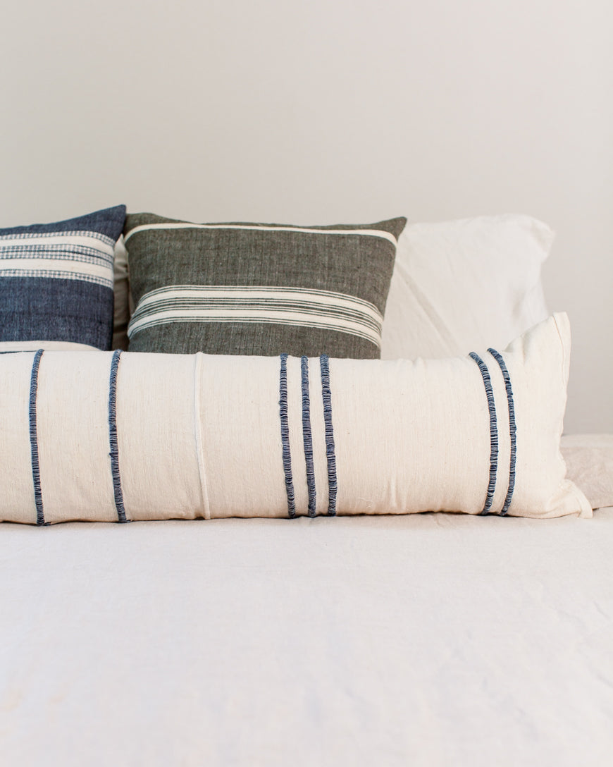 Handmade Ribbons Lumbar Pillow