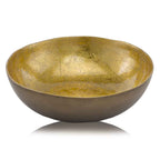17" Gold & Bronze Aluminum Round Centerpiece Bowl