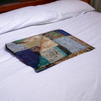 60″ × 90″ Handcrafted Silk Multicolor Throw