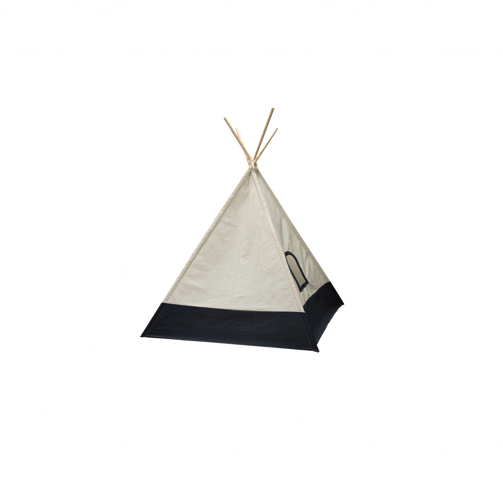White & Blue Fabric Play Tent