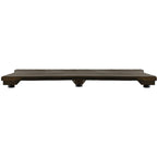 23" Dark Brown Teak Slat Non Slip Bath Mat