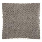 20" Light Gray Cotton-Blend Curly Loops Throw Pillow