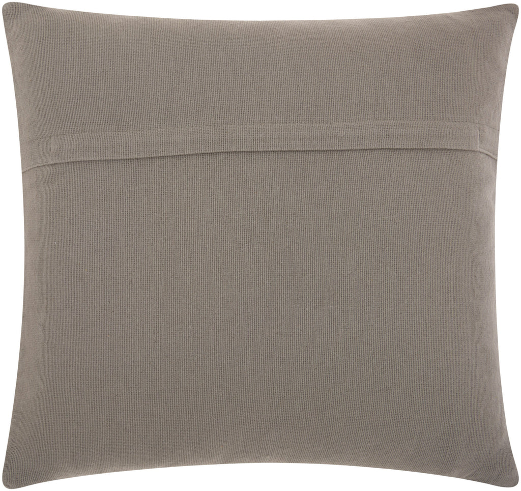 20" Light Gray Cotton-Blend Curly Loops Throw Pillow