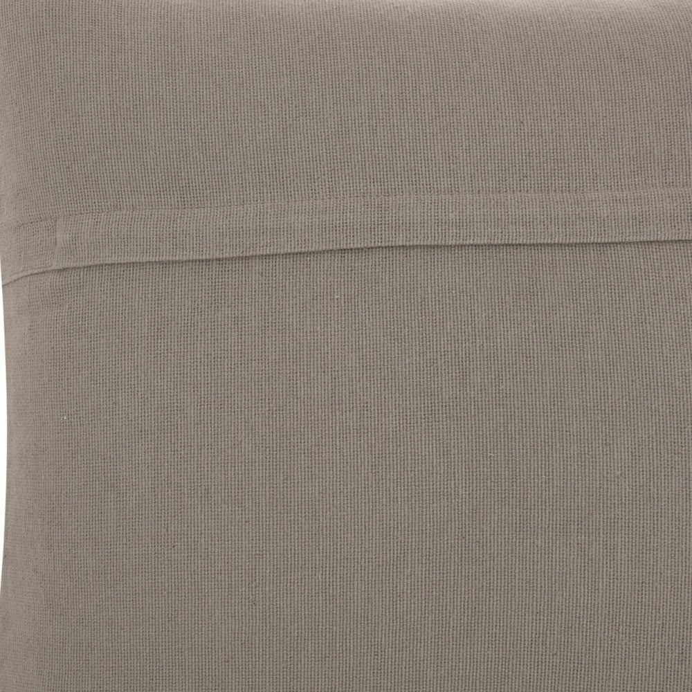 20" Light Gray Cotton-Blend Curly Loops Throw Pillow