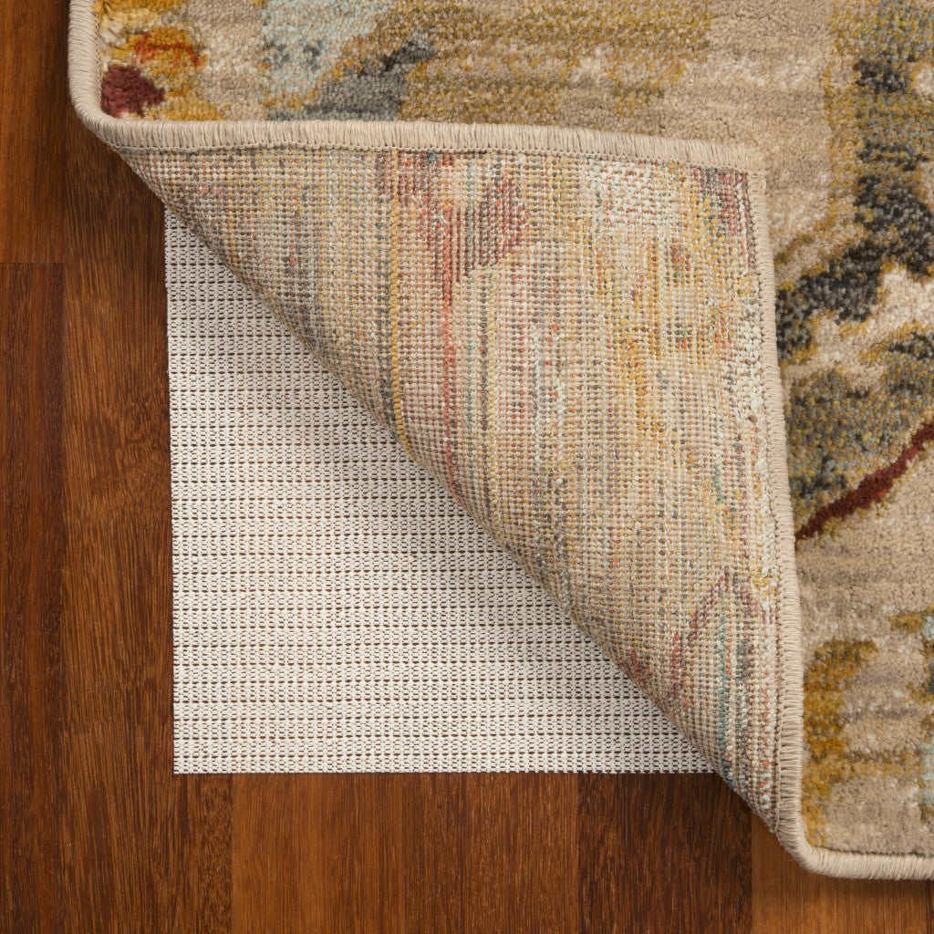 8' Round Beige Non-Slip Rug Pad