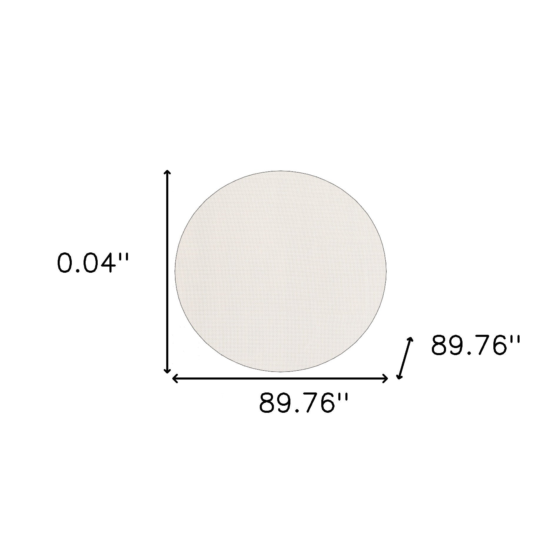 8' Round Beige Non-Slip Rug Pad