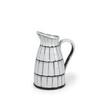 10" Black & White Cylinder Ceramic Urns Jars