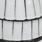 10" Black & White Cylinder Ceramic Urns Jars