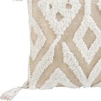 17" X 17" Bohemian Ikat Zippered Throw Pillow With Tassels
