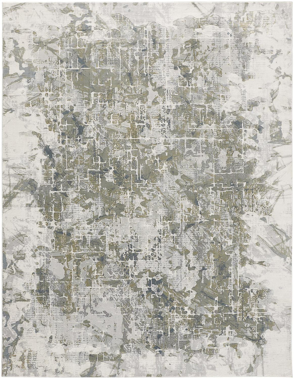 2' X 3' Abstract Distressed Stain Resistant Area Rug