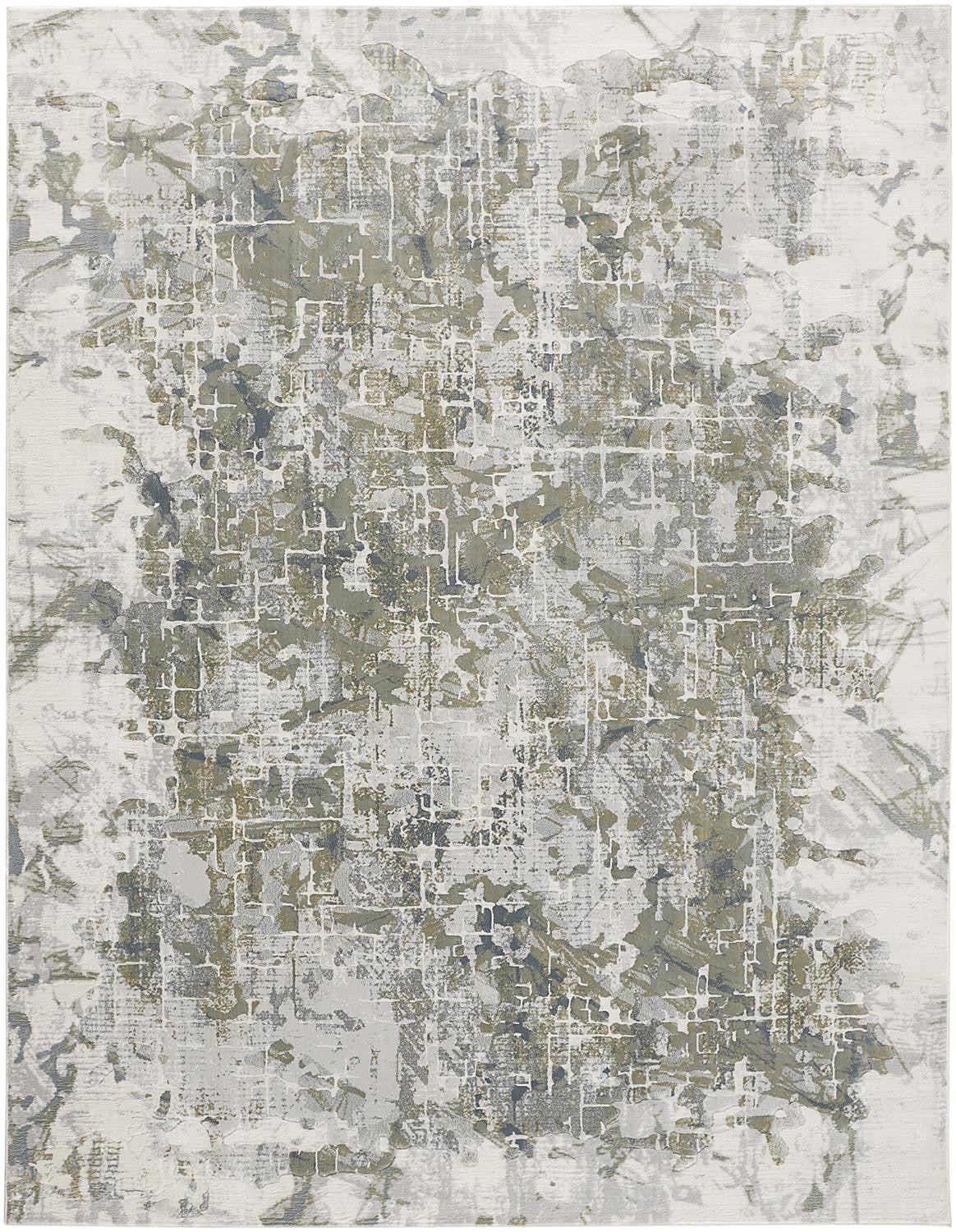 2' X 3' Abstract Distressed Stain Resistant Area Rug