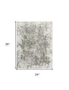 2' X 3' Abstract Distressed Stain Resistant Area Rug