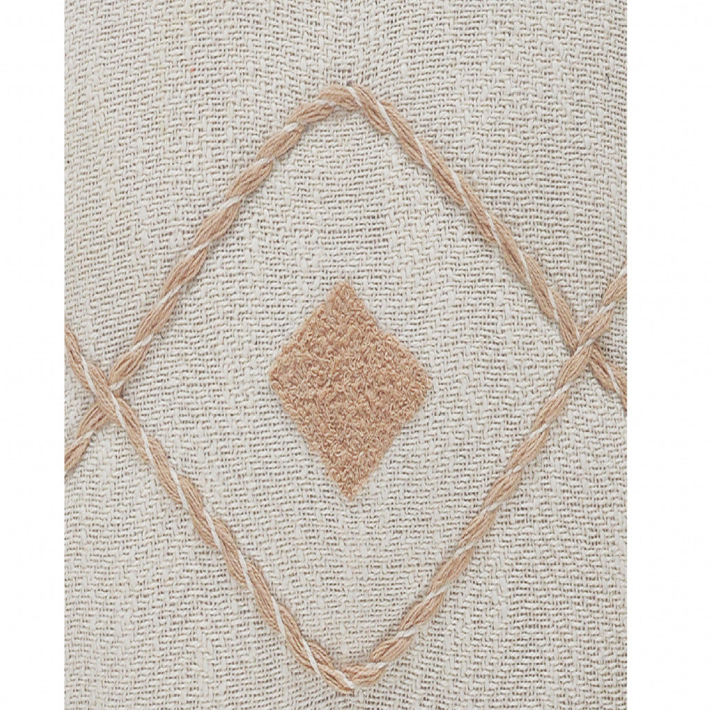 20" X 20" Bohemian 100% Cotton Coastal Zippered Pillow