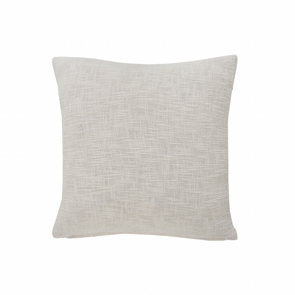 20" X 20" Bohemian 100% Cotton Coastal Zippered Pillow