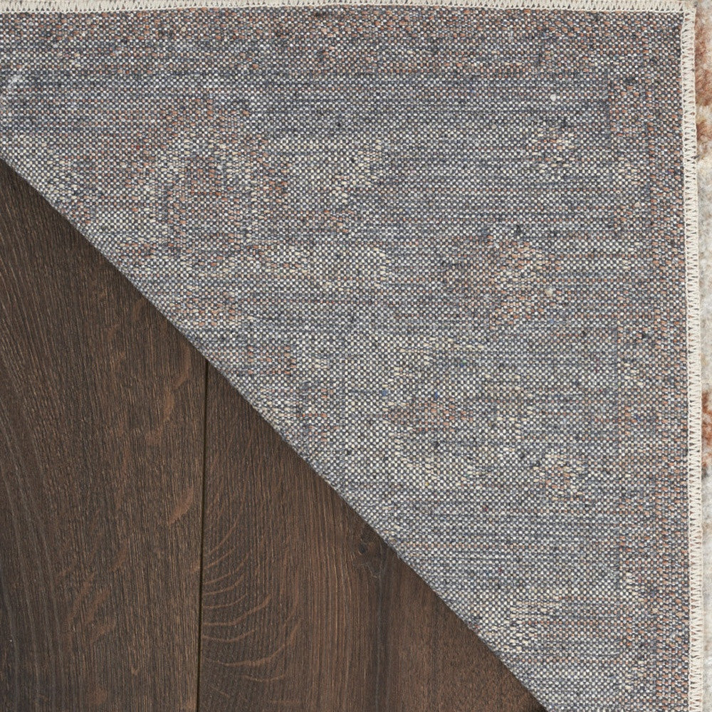 10' Oriental Power Loom Washable Runner Rug
