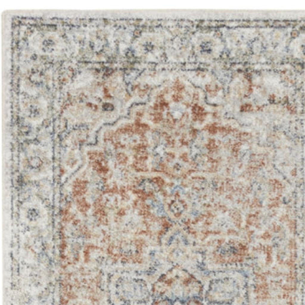 10' Oriental Power Loom Washable Runner Rug