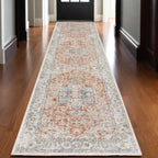 10' Oriental Power Loom Washable Runner Rug
