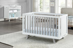 Gray & White Solid + Manufactured Wood Standard 3-in-1 Convertible Crib