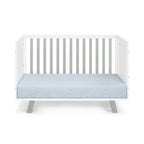 Gray & White Solid + Manufactured Wood Standard 3-in-1 Convertible Crib