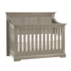 Ash Gray Solid + Manufactured Wood Standard 4-in-1 Convertible Crib
