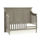 Ash Gray Solid + Manufactured Wood Standard 4-in-1 Convertible Crib