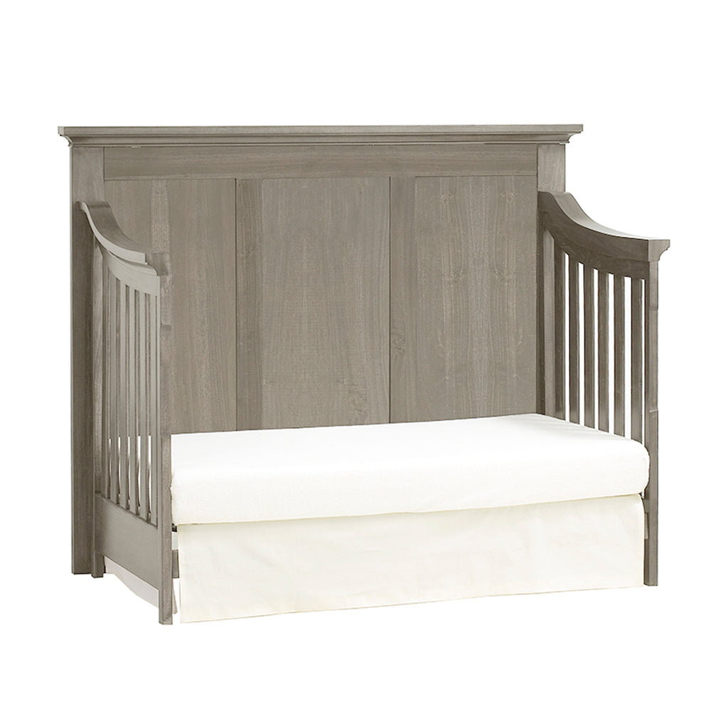 Ash Gray Solid + Manufactured Wood Standard 4-in-1 Convertible Crib