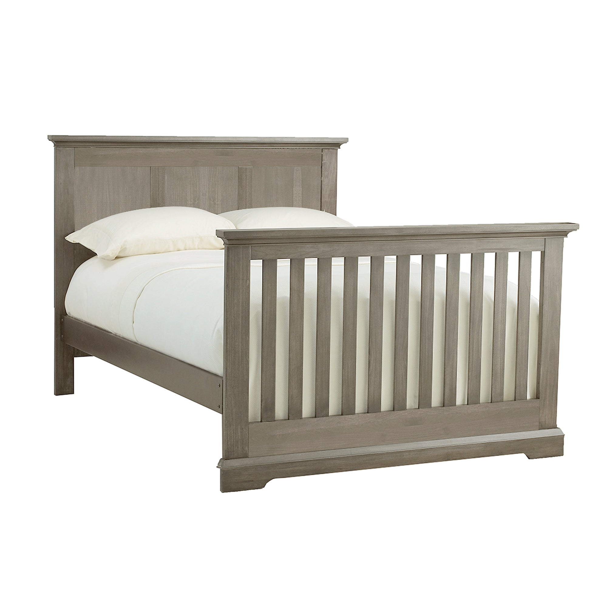 Ash Gray Solid + Manufactured Wood Standard 4-in-1 Convertible Crib