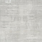 8′ × 10′ Silver & Gray Abstract Non-Skid Area Rug