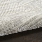 8′ × 10′ Silver & Gray Abstract Non-Skid Area Rug