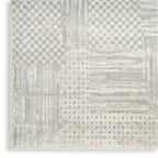 8′ × 10′ Silver & Gray Abstract Non-Skid Area Rug