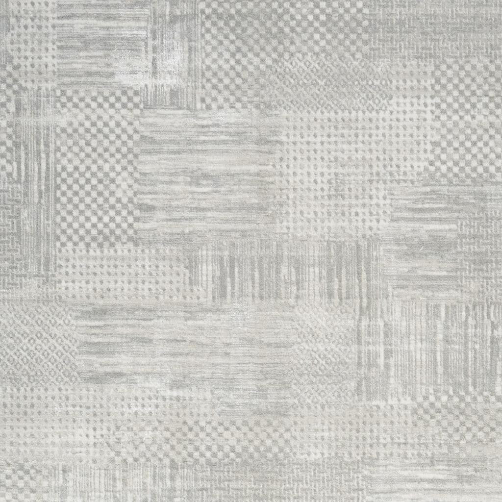 8′ × 10′ Silver & Gray Abstract Non-Skid Area Rug