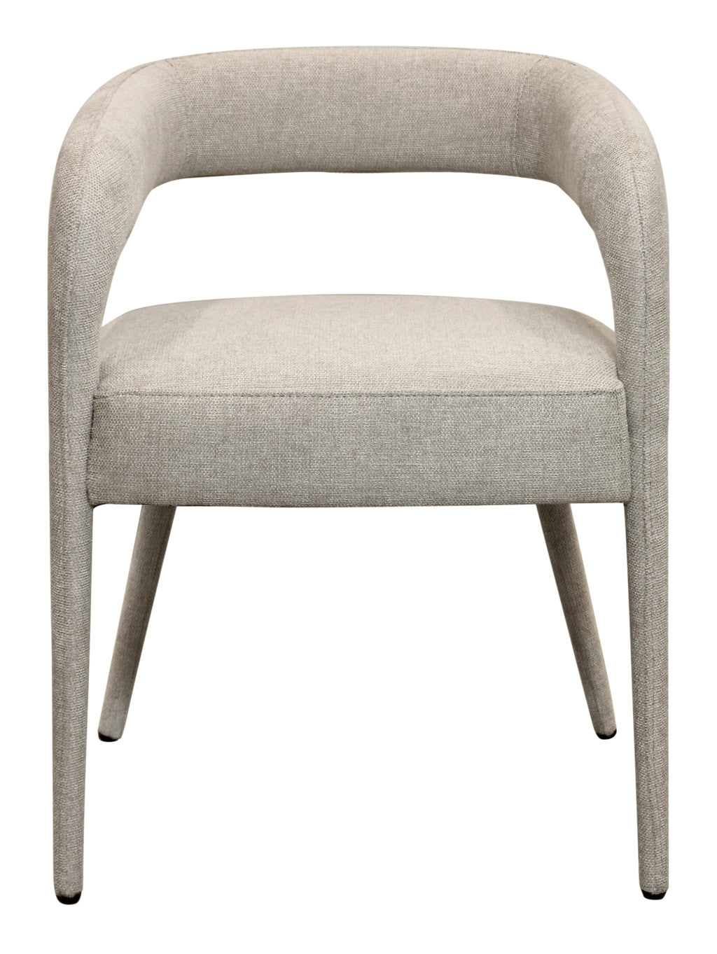 Ivory Upholstered Linen Open-Back Dining Side Chairs | Set of Two