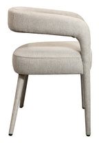 Ivory Upholstered Linen Open-Back Dining Side Chairs | Set of Two