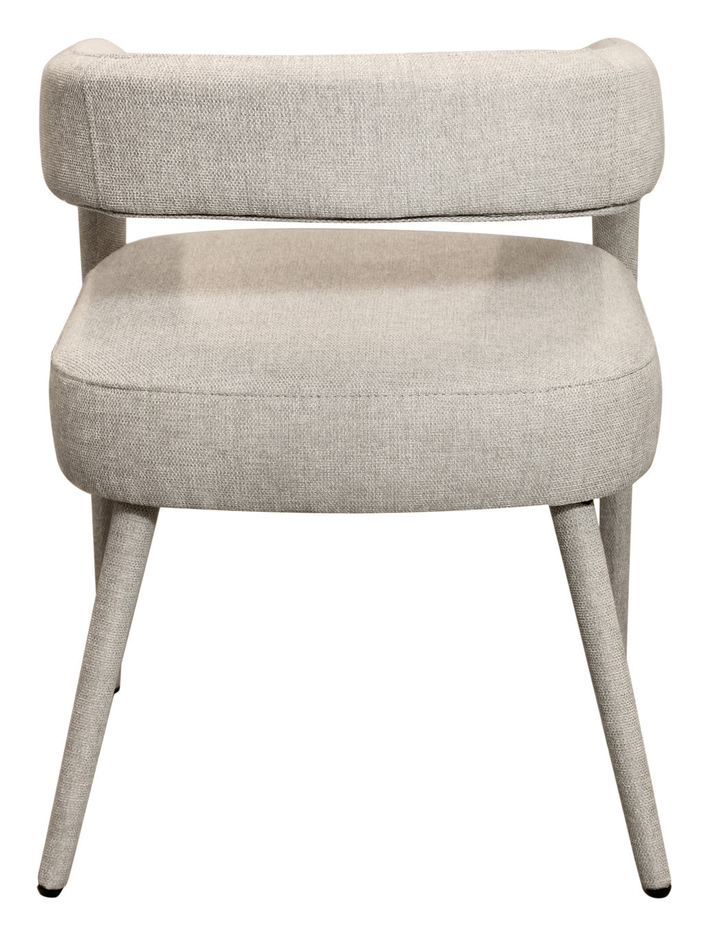 Ivory Upholstered Linen Open-Back Dining Side Chairs | Set of Two