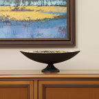 5″ Black & Gold Oval Aluminum Table Vase