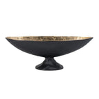 5″ Black & Gold Oval Aluminum Table Vase