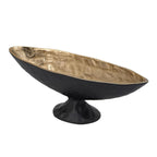 5″ Black & Gold Oval Aluminum Table Vase
