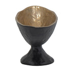 5″ Black & Gold Oval Aluminum Table Vase