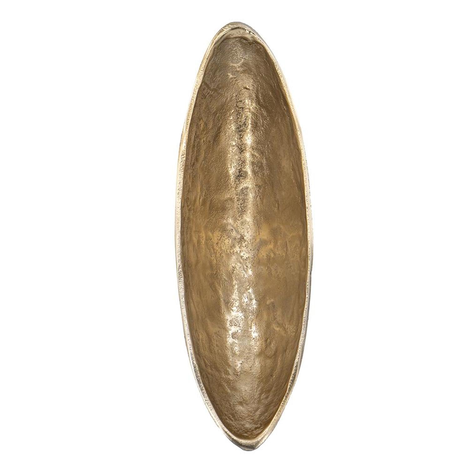 5″ Black & Gold Oval Aluminum Table Vase