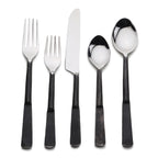 Stainless Steel 5-Piece Hand-Forged Place Setting | Matte Black